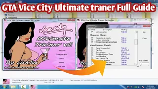 Gta Vice City Ultimate traner Install and Use Full Guide