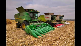 John Deere S785i ﹠ 2x CLAAS 770 (JD 6R,7R, 8R310)/Agropodnik Mašovice/CORN HARVEST 2021 (4K)