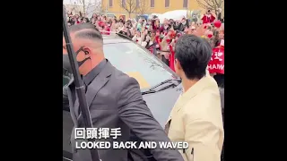 肖戰繞過車身見海蝦 Xiao Zhan went around the car to greet overseas XFXs | Milan Fashion Week 20230224