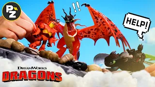 Windy Mountain Rescue Mission 🐉💨 How to Train Your Dragon Toy Play for Kids! - Dragons Pretend Story