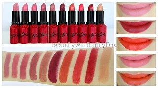 Rimmel Lasting Finish by Kate Moss Lipstick + Lip Swatches