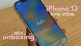 pink iPhone 13 (256gb) ✨🌷 2023 | unboxing, accessories, camera test