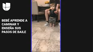 👶🏻 Baby shows his dance steps when learning to walk
