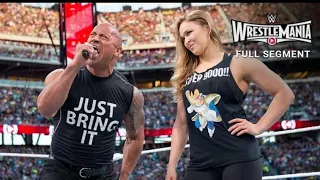 The Rock & Ronda Rousey vs. Triple H & Stephanie McMahon