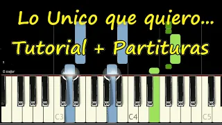 LO UNICO QUE QUIERO ES ADORARTE Piano Tutorial Cover + Partitura PDF Sheet Midi Pista Letra Gandara