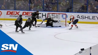 Andrei Vasilevskiy Stretches Out For Ridiculous Save On Aaron Ekblad In Overtime