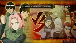 Naruto Ultimate Ninja Storm 3 Sakura Lee and Guy Vs The Seven Swordsmen S-Rank Hero (English)