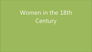 Women in the 18th Century