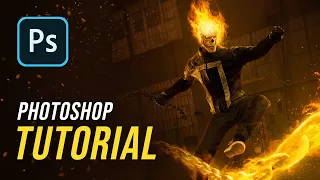 Advanced Photoshop Tutorial | Ghost Rider Composite