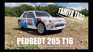 Tamiya TA02 - Peugeot 205 T16 - The French Rally Lion