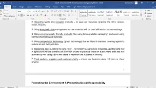 Chapter 25 Video Lesson: Environment & Ethical Issues