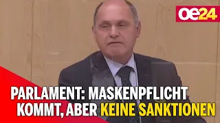 Parlament: Maskenpflicht kommt, aber keine Sanktionen