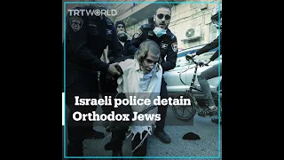 Orthodox Jews protest against Israel in the occupied West Bank