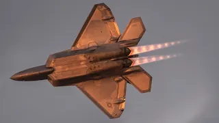 F-22 Raptor Twilight Demo - EAA AirVenture Oshkosh 2023