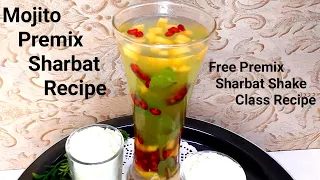 मोहितो प्रीमिक्स एंड शर्बत Mojito Premix Sharbat With Unique Style Garnishing/Ready In 2 Minutes