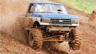 FORD vs CHEVY MUD RACING TRUCKS BATTLE