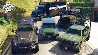 Grand Theft Auto V - Stealing HEAVY SWAT VEHICLES With Franklin! | ( GTA V Heist #19)