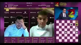 Carlsen vs Duda : King+Queen+2pawns vs King+Queen Endgame(Draw!)