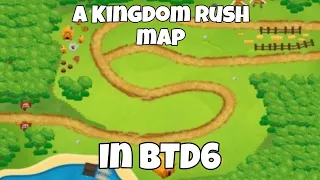 Playing a Kingdom Rush map "Pagras"... In BTD6