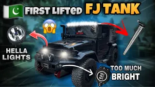 Pakistan 🇵🇰 First Lifted Fj Tank 🔥 Rat Mai Din Kr dainy Wali Lights Installed 😱