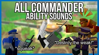 All Commander Skins Voice Lines || Tower Defense Simulator