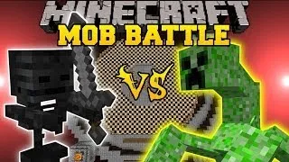 WITHER SKELETON VS MUTANT CREEPER - Minecraft Mob Battles - Vs Mobs Mod and Mutant Creeper Mod