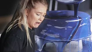 Galaxy Mirror Glaze Cake: Behind Tasty