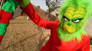 The Grinch Master Builds an Ultimate Christmas Obstacle Course! KidCity