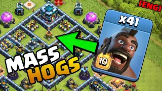 Mass Hogrider Attack Strategy with 41 Hogs | #clashofclans