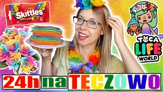 24H NA TĘCZOWO 🌈 ROBIĘ TĘCZOWE PANCAKE *WYNIKI ROZDANIA* #challenge #24hchallenge #tocaboca