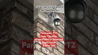 AOSU Solar Security Camera 3K/5MP Panoramic PTZ, Auto Tracking, Human/Vehicle Detection Night Vision