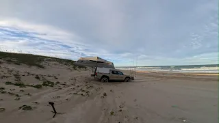 Pins Camping in a AT habitat and surf fishing Jan 6 and 7(staying warm with my planar diesel Heater)