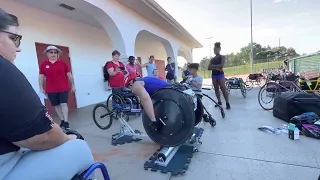 Wheelchair racing stroke technique by Daniel Romanchuk