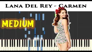 Lana del Rey - Carmen | Sheet & Synthesia Piano Tutorial by James Morrison BCN