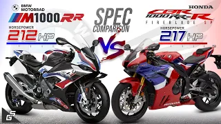 Honda CBR1000RR-R Fireblade vs BMW M1000RR Specs Comparison ┃Which is better ?