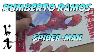 Humberto Ramos drawing Spider-Man