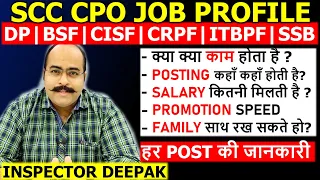 SSC CPO 2022 Job Profile | CISF BSF ITBPF SSB CRPF Delhi Police | Job Profile | Posting | Promotion