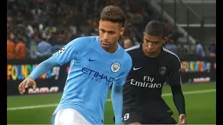 Neymar (Man City) vs PSG - Gameplay PES 2018 Solo Superstar