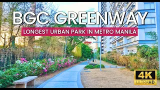 BGC Greenway Park | The Longest Urban Park in Taguig Metro Manila, Philippines | BGC Parks Tour