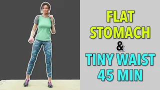 45-Min New Walking Workout: Flat Stomach & Tiny Waist