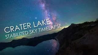 Crater Lake - Stabilized Sky Timelapse - Visualization of Earth's Rotation - 4K