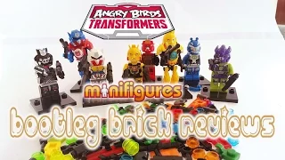 BOOTLEG Brick Reviews - ANGRY BIRDS TRANSFORMERS minifigures feat. OPTIMUS GALVATRON BUMBLE BEE