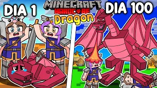 🐉Sobreviví 100 DÍAS siendo un DRAGON en Minecraft HARDCORE!