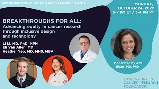 Breakthroughs for All: Advancing equity in cancer research through inclusive design and technology
