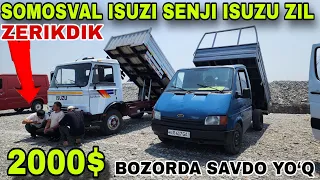 23 MAY QO'QON MASHINA BOZORIDA ISUZI SENJI METANLISI SOMOSVAL ISUZU OTA YOL ZIL 131 AVTOMABILLARI