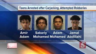Four teenagers arrested after three failed armed robberies