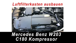 W203 Luftfilterkasten ausbauen M271 Motor - LMM - Luftmassenmesser