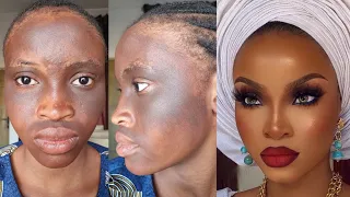 UNBELIEVABLE 🔥💣 BRIDAL MAKEUP AND GELE TRANSFORMATION💄 MAKEUP TUTORIAL