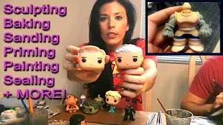 How to customize Funko Pop DIY Toy ( Tutorial Sculpting Sanding Priming Painting Sealing + More ! )