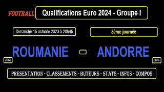 ROUMANIE - ANDORRE : qualifications Euro 2024 Groupe I - Football - 8ème journée - 15/10/2023